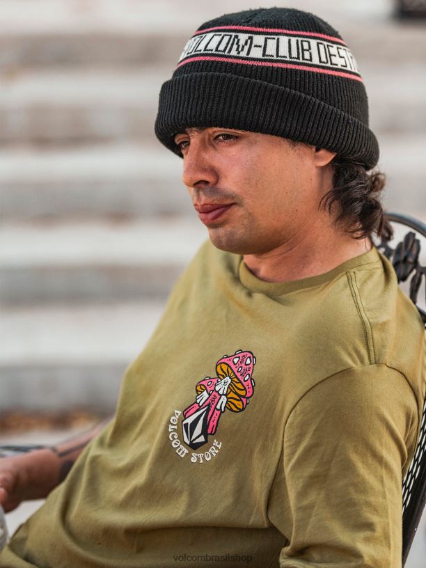 br Volcom unissex ar livre fazenda para fios camiseta manga curta psychike Moinho Velho 88NNJ743