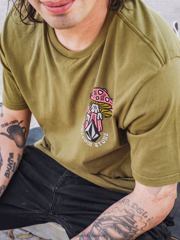 br Volcom unissex ar livre fazenda para fios camiseta manga curta psychike Moinho Velho 88NNJ743
