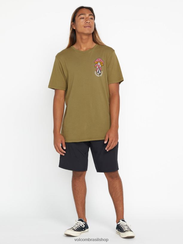 br Volcom unissex ar livre fazenda para fios camiseta manga curta psychike Moinho Velho 88NNJ743