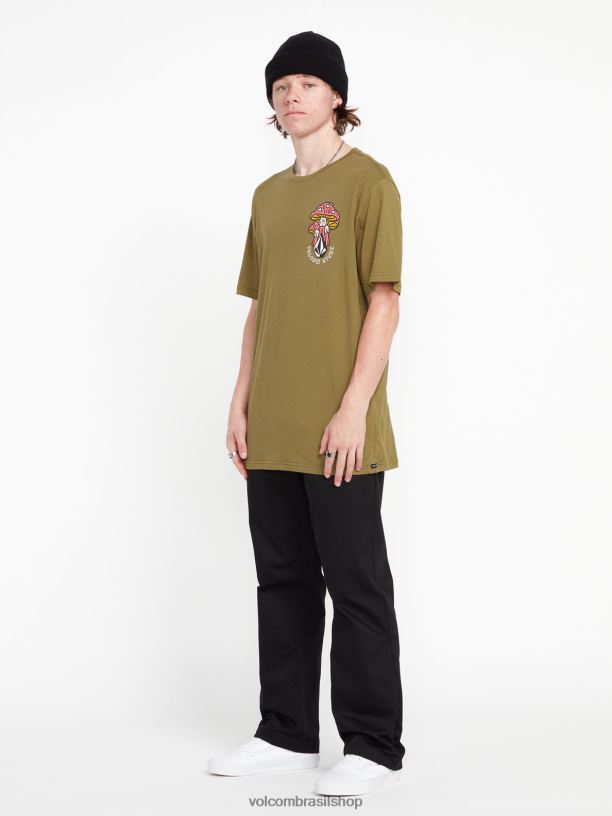 br Volcom unissex ar livre fazenda para fios camiseta manga curta psychike Moinho Velho 88NNJ743
