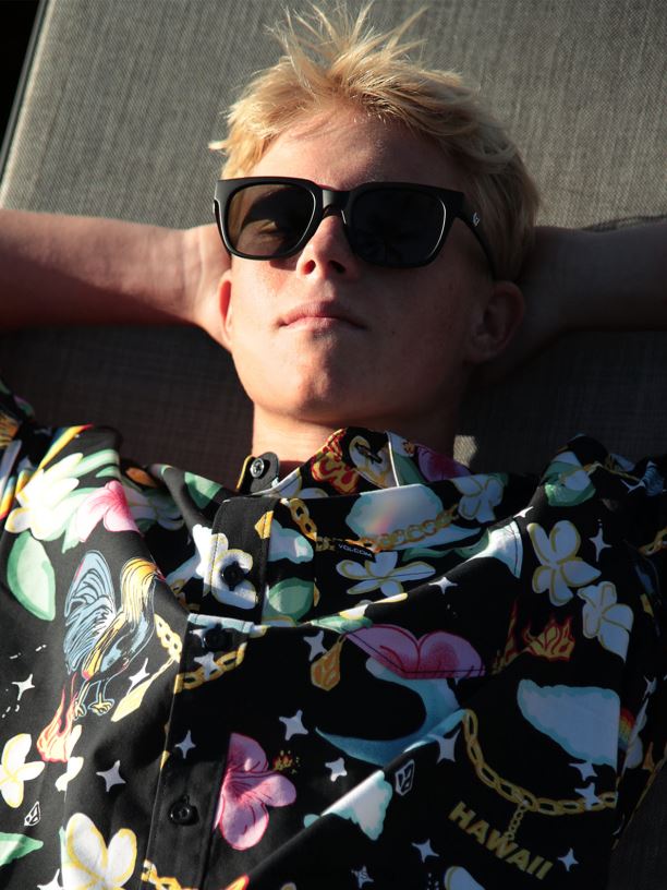 br Volcom unissex ar livre óculos de metamorfose preto brilhante/cinza 88NNJ550