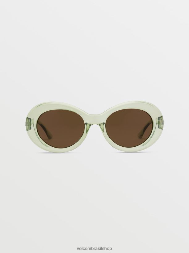 br Volcom unissex ar livre óculos de sol chapados espuma do mar brilho/bronze 88NNJ520