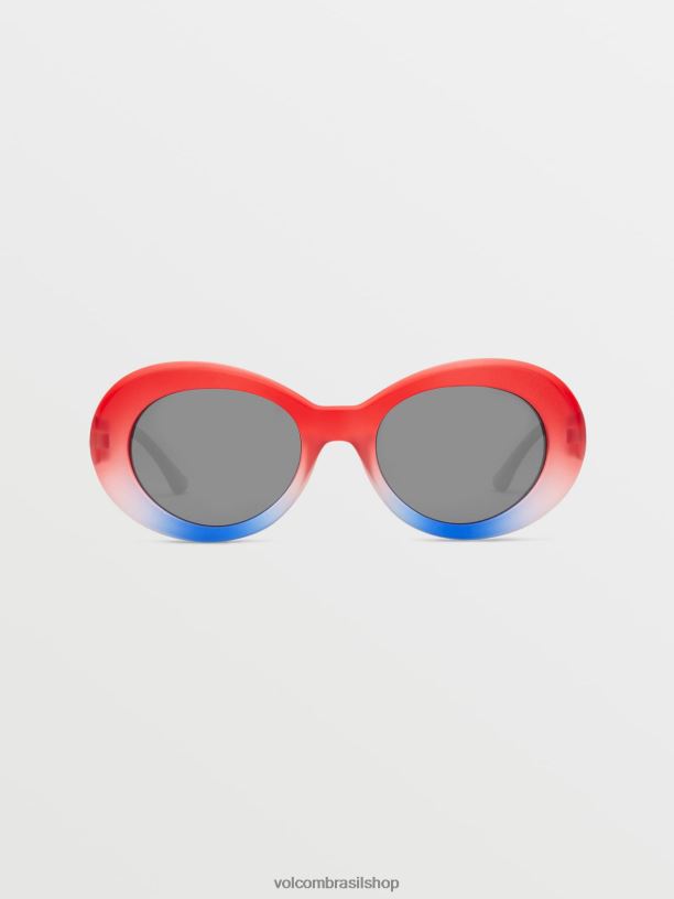 br Volcom unissex ar livre óculos de sol chapados estrelas e listras/espelho de prata 88NNJ519