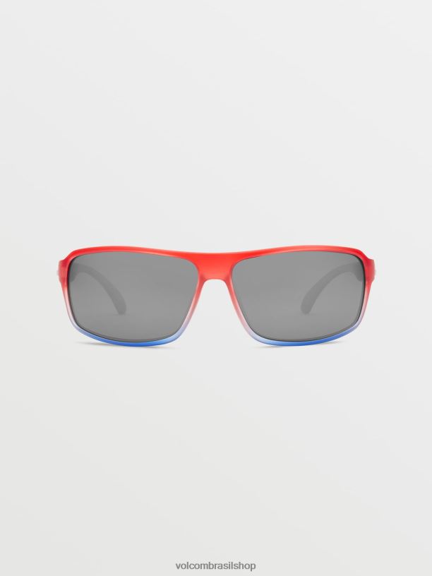 br Volcom unissex ar livre óculos de sol classe corpo estrelas e listras/espelho de prata 88NNJ455