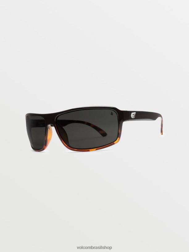 br Volcom unissex ar livre óculos de sol classe corpo gloss darkside/cinza polar 88NNJ465