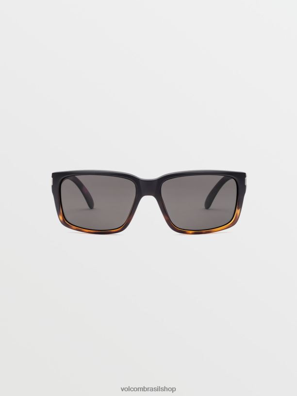 br Volcom unissex ar livre óculos de sol da idade da pedra lado escuro fosco/cinza polar 88NNJ491