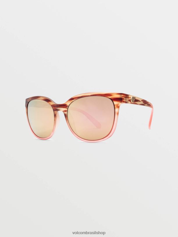 br Volcom unissex ar livre óculos de sol de jardim gloss punk tort/bronze champagne chrome 88NNJ552