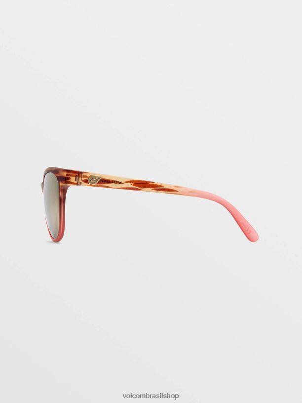 br Volcom unissex ar livre óculos de sol de jardim gloss punk tort/bronze champagne chrome 88NNJ552