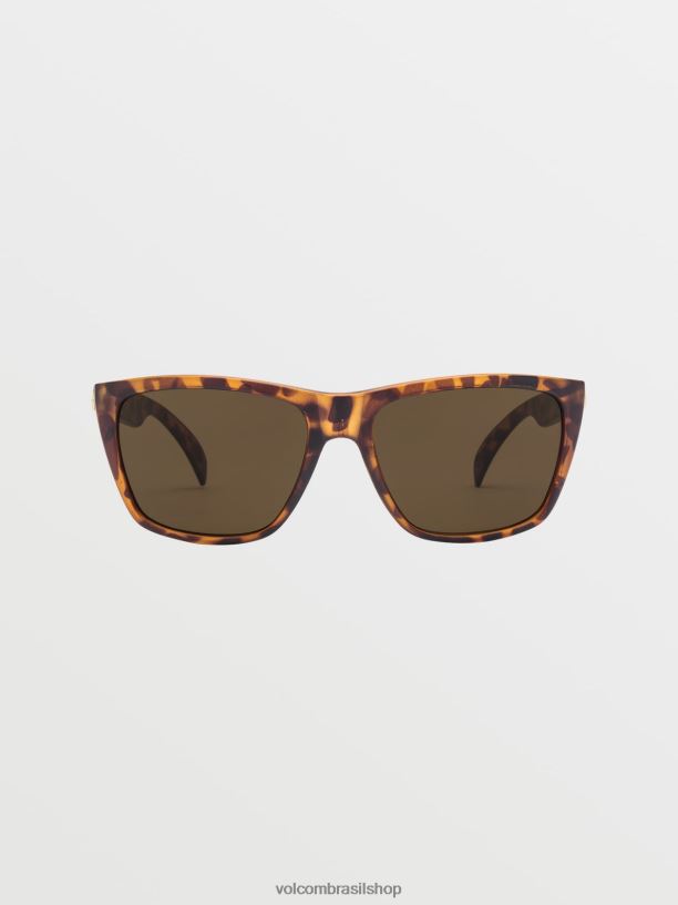 br Volcom unissex ar livre óculos de sol de plasma delito fosco/bronze 88NNJ562