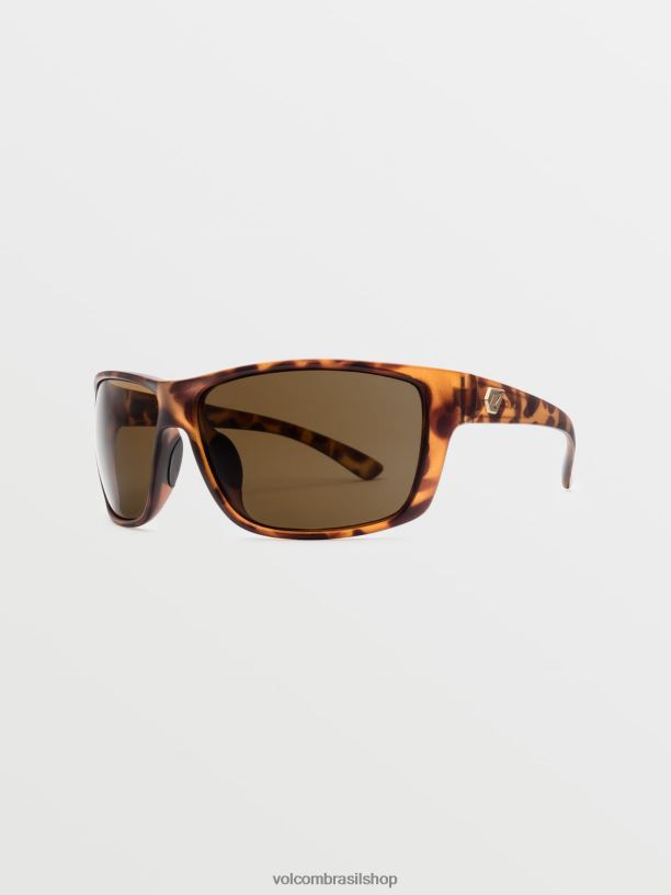 br Volcom unissex ar livre óculos de sol de rolo delito fosco/bronze 88NNJ560