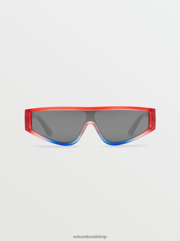 br Volcom unissex ar livre óculos de sol de vinil estrelas e listras/espelho de prata 88NNJ457