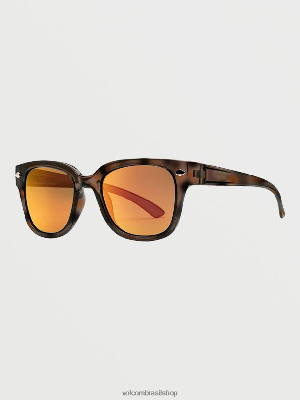 br Volcom unissex ar livre óculos de sol freestyle brilho delito/espelho de calor 88NNJ571