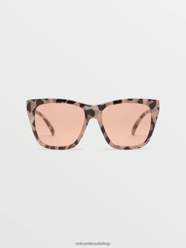 br Volcom unissex ar livre óculos de sol looky lou deff leopardo/rosa 88NNJ507