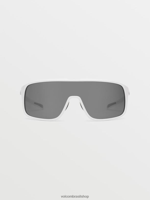 br Volcom unissex ar livre óculos de sol machistas espelho branco/prata brilhante 88NNJ448