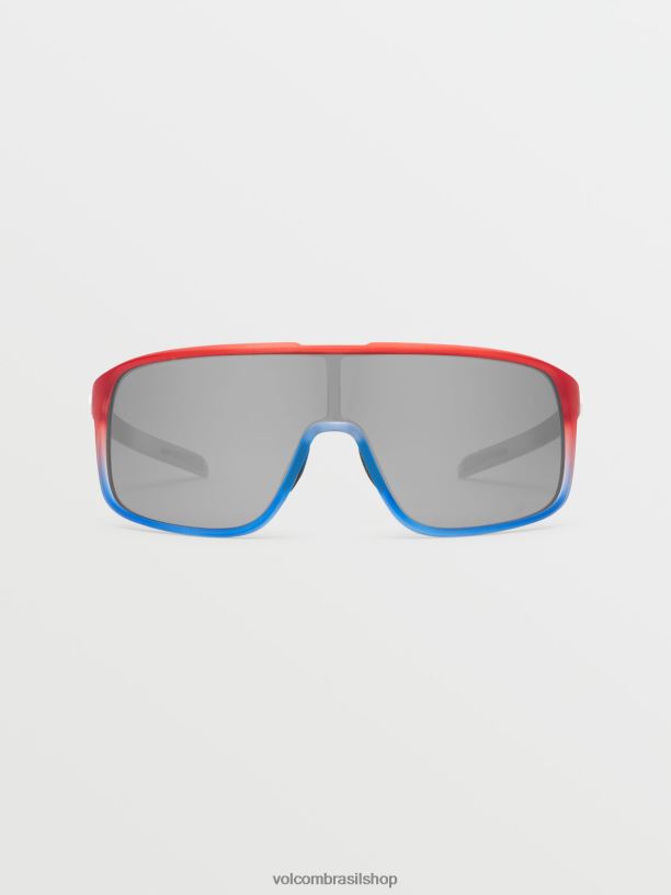 br Volcom unissex ar livre óculos de sol machistas estrelas e listras/espelho de prata 88NNJ472