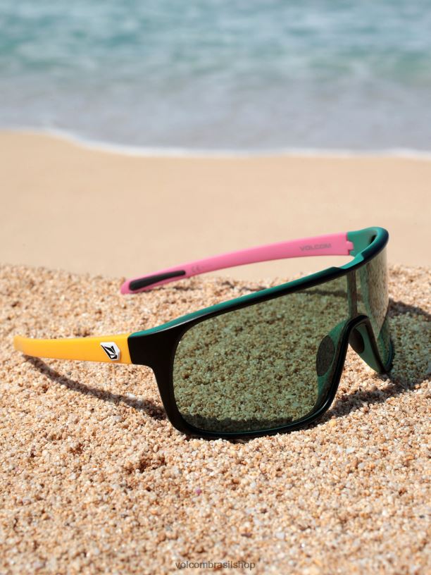 br Volcom unissex ar livre óculos de sol masculinos de entretenimento cerceta 88NNJ449