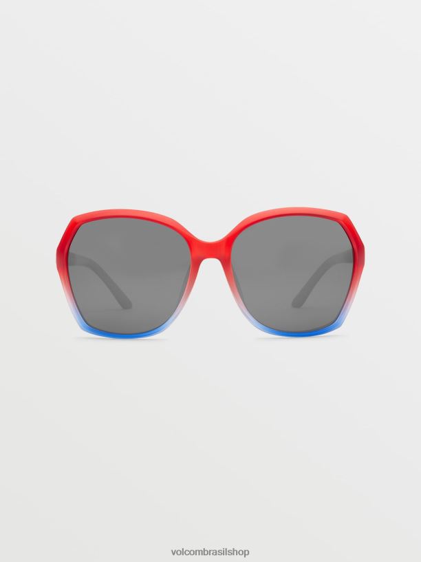 br Volcom unissex ar livre óculos de sol psíquicos estrelas e listras/espelho de prata 88NNJ531