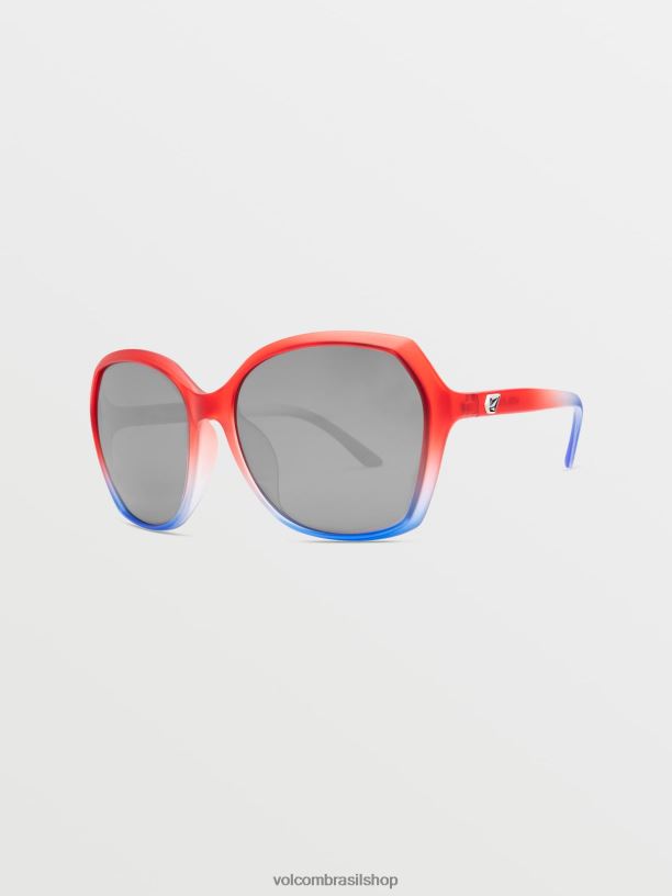 br Volcom unissex ar livre óculos de sol psíquicos estrelas e listras/espelho de prata 88NNJ531