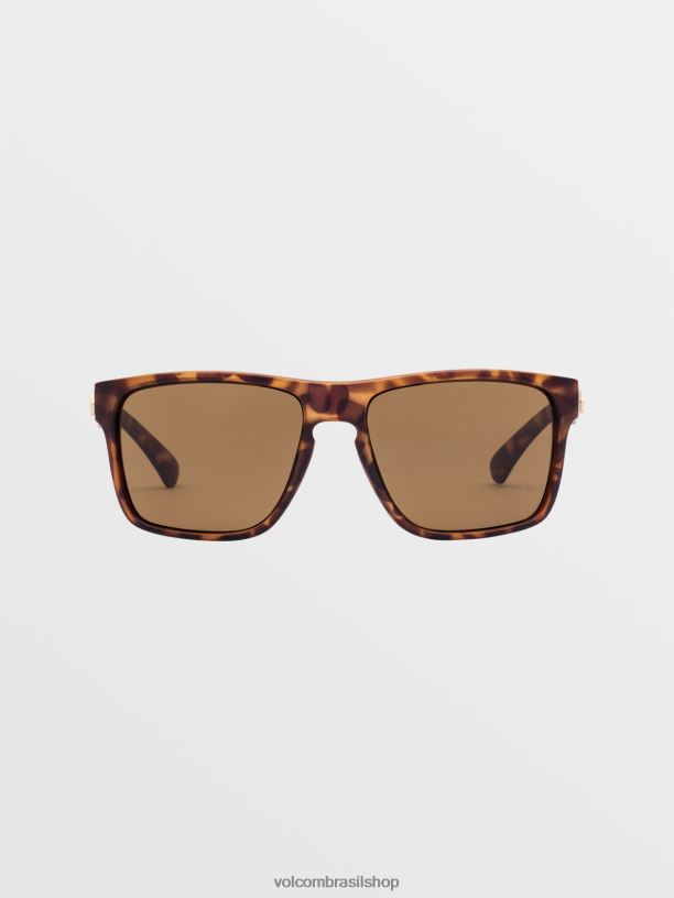br Volcom unissex ar livre óculos de sol truques delito fosco/bronze 88NNJ558