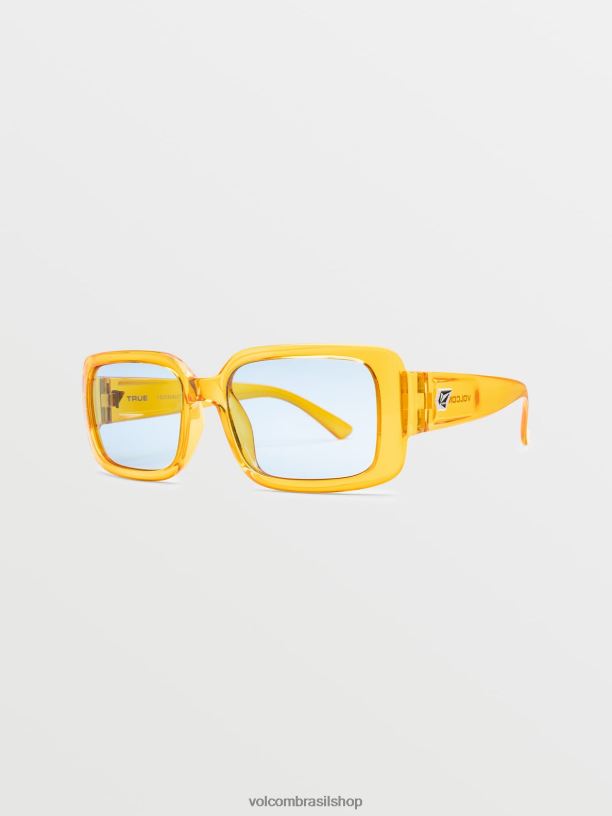 br Volcom unissex ar livre óculos de sol verdadeiros brilho mostarda/azul 88NNJ495