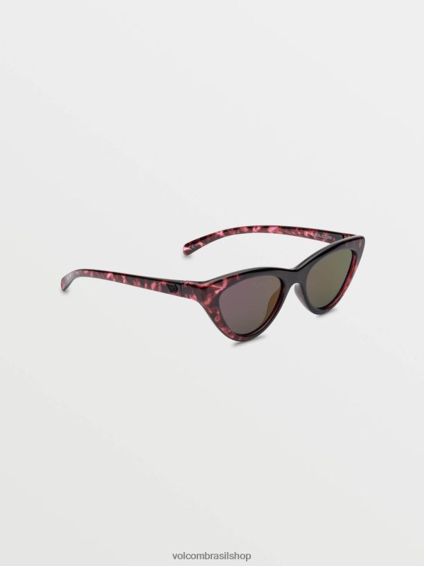 br Volcom unissex ar livre faca óculos de sol delito roxo brilhante/cromo roxo acinzentado 88NNJ483