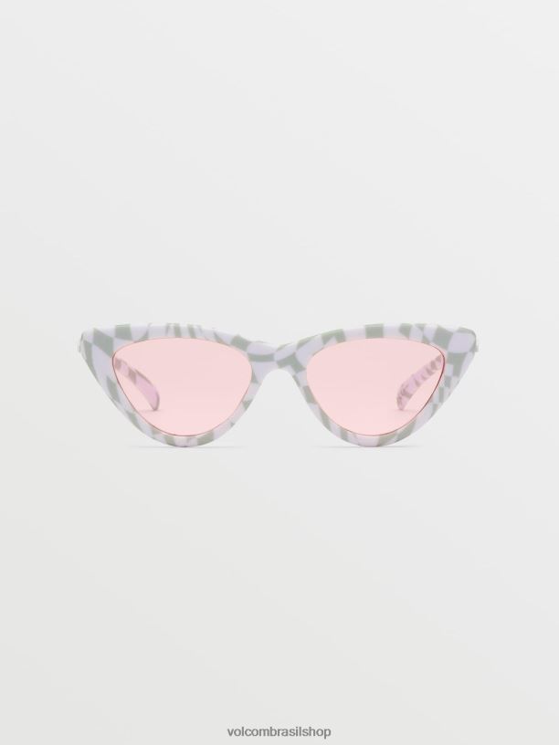 br Volcom unissex ar livre faca óculos de sol verifique ela/rosa 88NNJ526