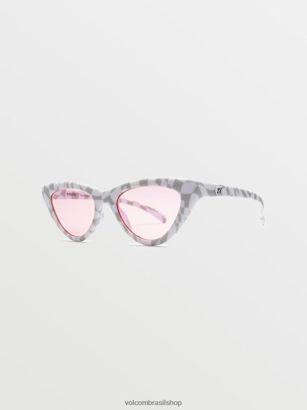 br Volcom unissex ar livre faca óculos de sol verifique ela/rosa 88NNJ526