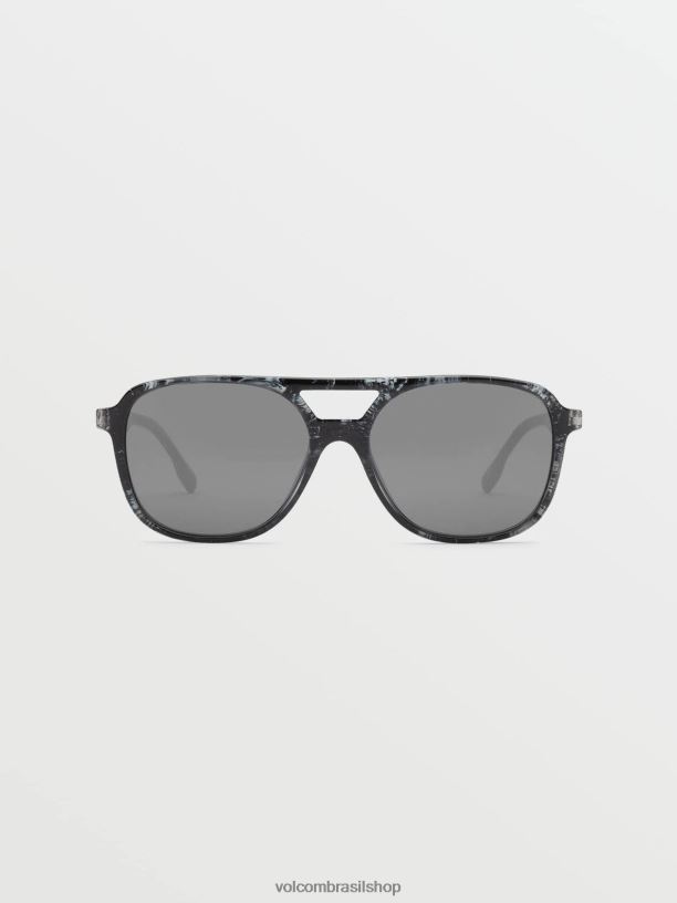 br Volcom unissex ar livre novos futuros óculos de sol mármore brilhante/espelho de prata 88NNJ468