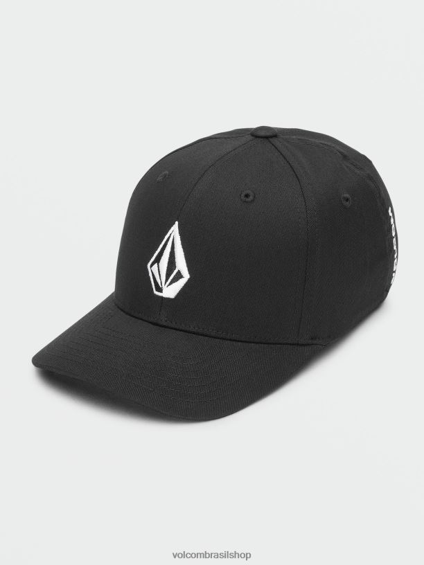 br Volcom unissex ar livre chapéu flexfit pedra cheia preto 88NNJ767