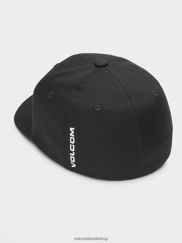 br Volcom unissex ar livre chapéu flexfit pedra cheia preto 88NNJ767