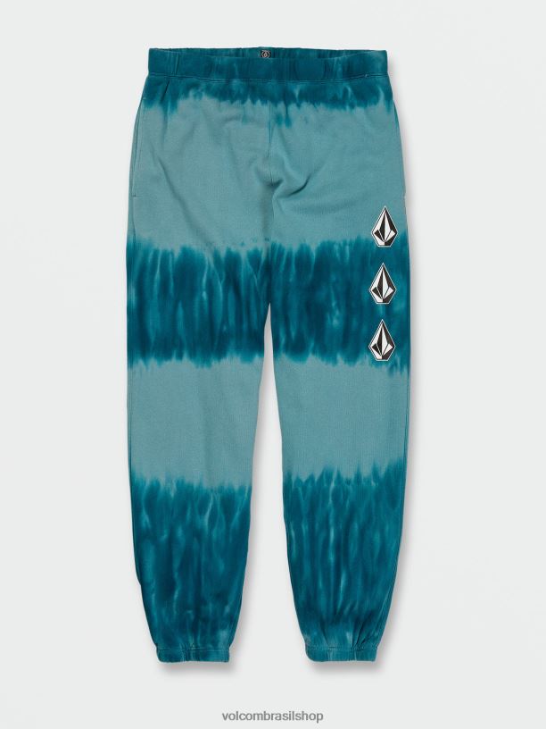 br Volcom unissex ar livre pedra icônica mais calças de lã com cintura elástica litoral azul 88NNJ758
