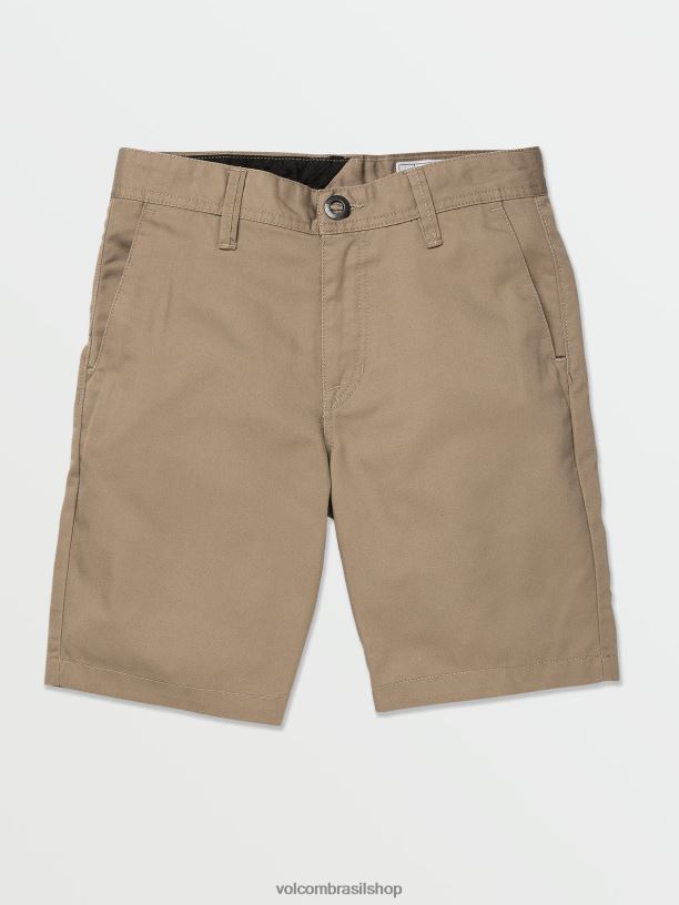 br Volcom unissex ar livre bermuda chino frickin caqui 88NNJ763
