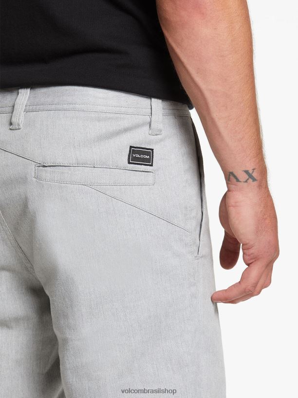 br Volcom unissex ar livre shorts elásticos modernos frickin cinza 88NNJ766