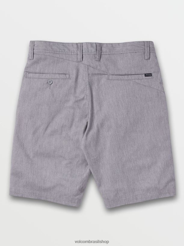 br Volcom unissex ar livre shorts elásticos modernos frickin cinza 88NNJ766