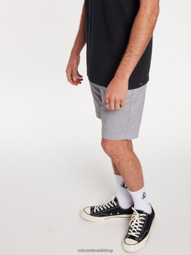 br Volcom unissex ar livre shorts elásticos modernos frickin cinza 88NNJ766