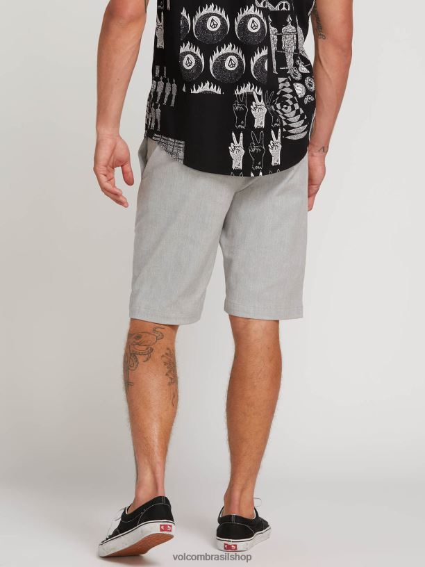 br Volcom unissex ar livre shorts elásticos modernos frickin cinza 88NNJ766