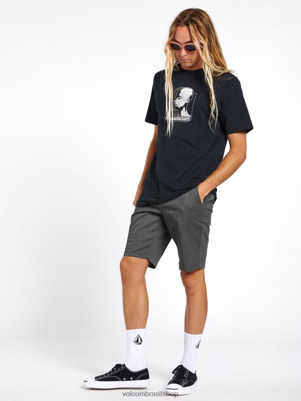 br Volcom unissex ar livre shorts elásticos modernos frickin urze carvão 88NNJ765