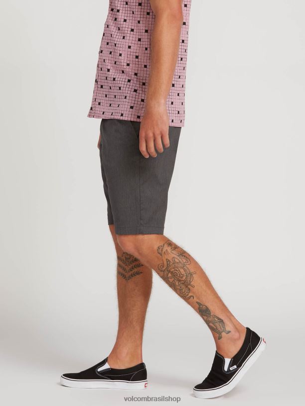 br Volcom unissex ar livre shorts elásticos modernos frickin urze carvão 88NNJ765