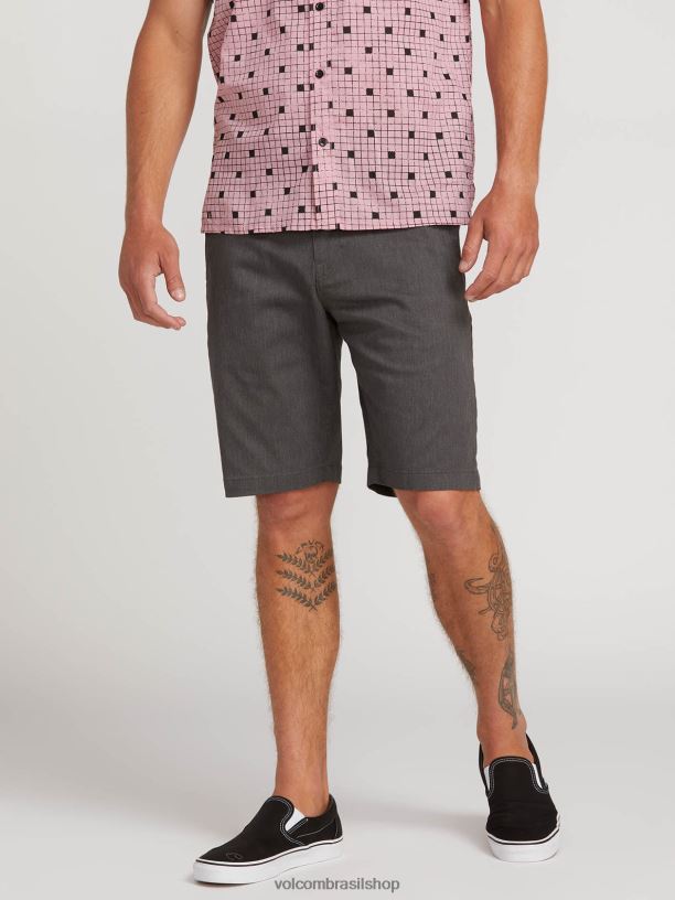 br Volcom unissex ar livre shorts elásticos modernos frickin urze carvão 88NNJ765