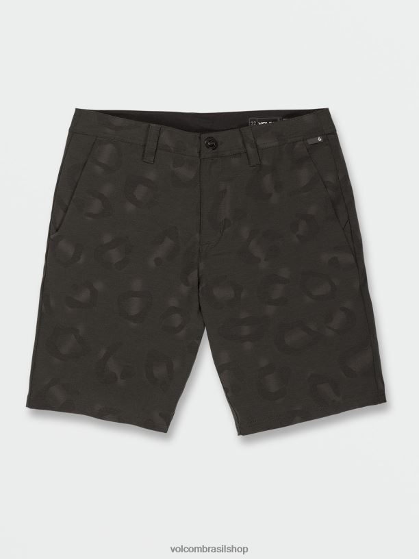 br Volcom unissex ar livre shorts mix frickin cross shred preto enxaguado 88NNJ750