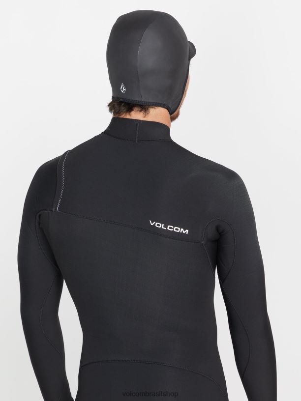 br Volcom homens surfar capuz pulôver 2/5mm preto 88NNJ661