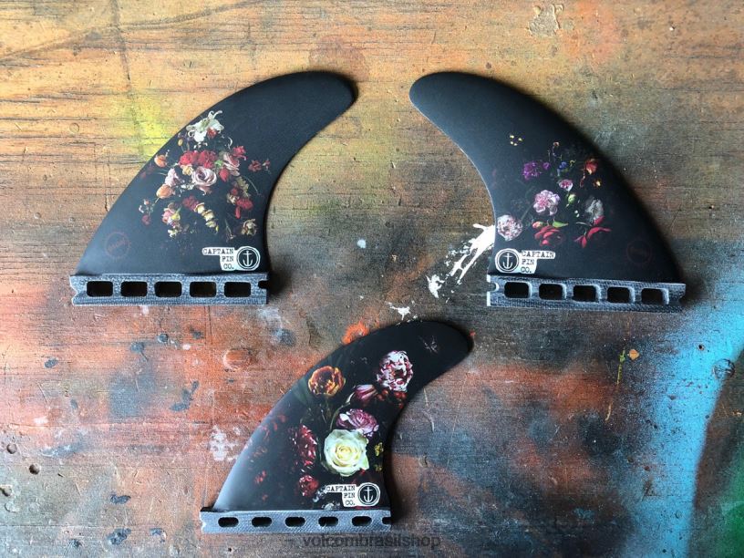 br Volcom homens surfar dion agius flores médias preto 88NNJ730