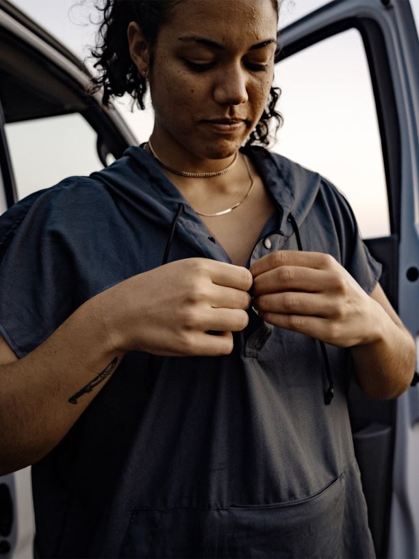 br Volcom x Matador homens surfar poncho de praia embalável cinza 88NNJ664