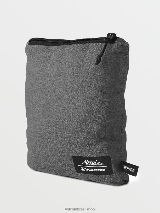 br Volcom x Matador homens surfar poncho de praia embalável cinza 88NNJ664