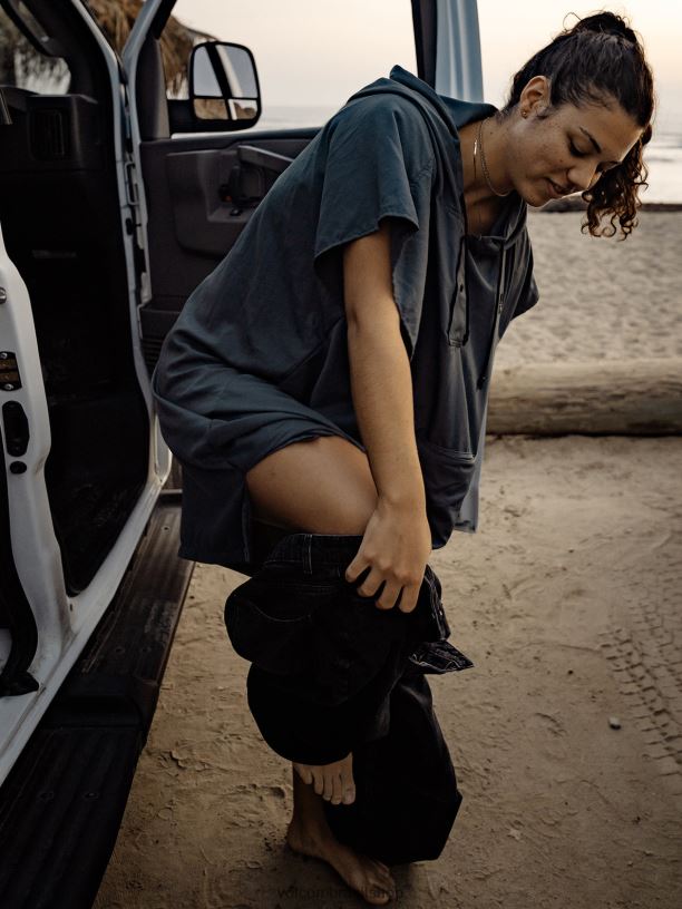 br Volcom x Matador homens surfar poncho de praia embalável cinza 88NNJ664