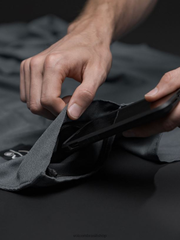 br Volcom x Matador homens surfar poncho de praia embalável cinza 88NNJ664