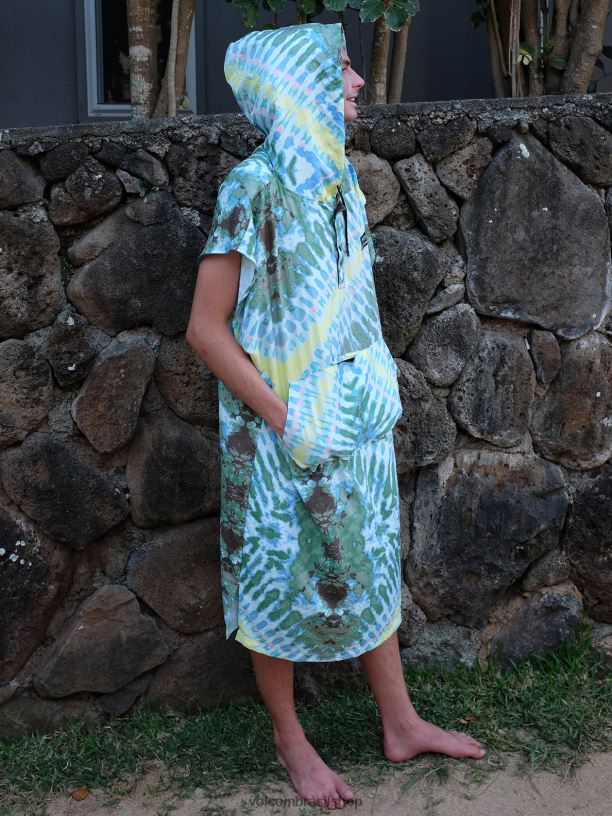 br Volcom x Matador homens surfar poncho de praia embalável tie dye 88NNJ665