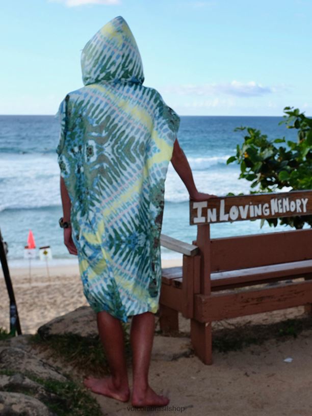 br Volcom x Matador homens surfar poncho de praia embalável tie dye 88NNJ665