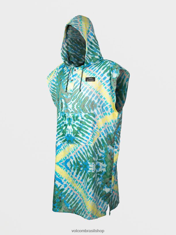 br Volcom x Matador homens surfar poncho de praia embalável tie dye 88NNJ665