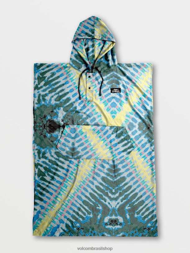 br Volcom x Matador homens surfar poncho de praia embalável tie dye 88NNJ665
